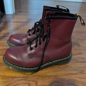 Dr. Martens Burgundy Lace Up Boots